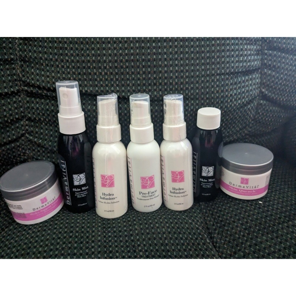 New Sealed Derma Vital Lot Of 7: Skin Quench, Skin Mist, Hydra Support Cream ++